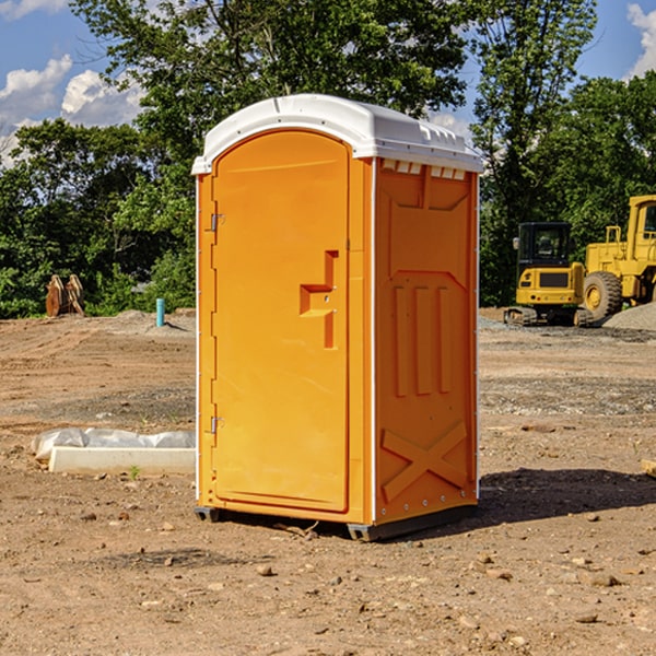 how often are the porta potties cleaned and serviced during a rental period in Lilly GA